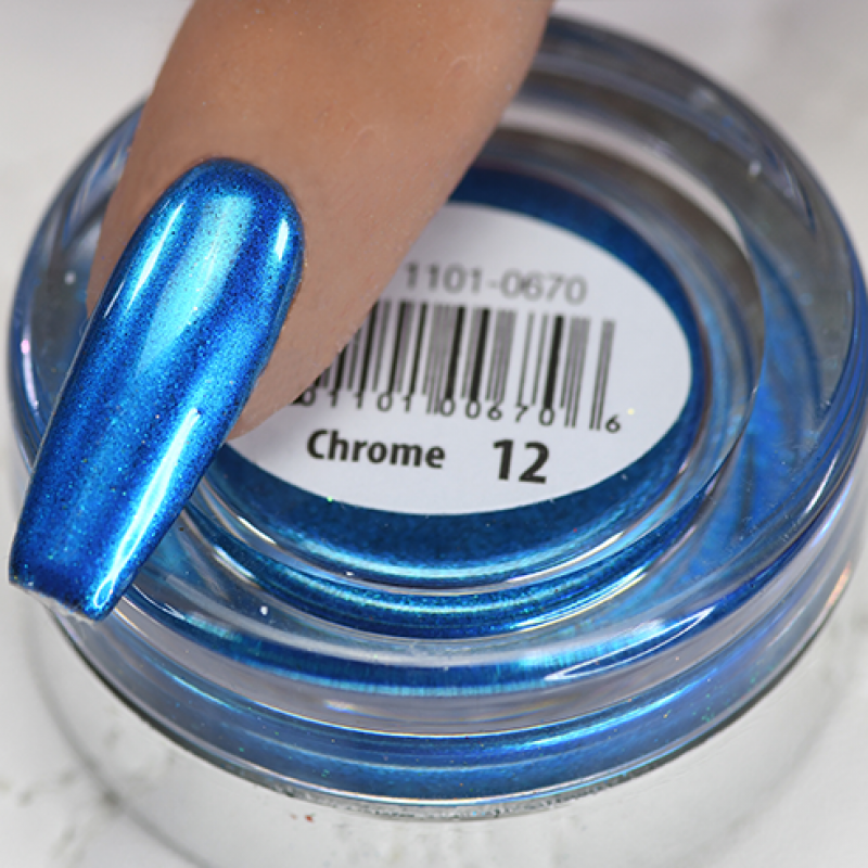 Cre8tion Chrome Nail Art Effect, 12, Bright Blue, 1g